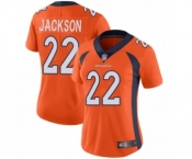 Women's Denver Broncos #22 Kareem Jackson Orange Team Color Vapor Untouchable Limited Player Football Jersey