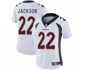 Women's Denver Broncos #22 Kareem Jackson White Vapor Untouchable Limited Player Football Jersey