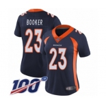 Women's Denver Broncos #23 Devontae Booker Navy Blue Alternate Vapor Untouchable Limited Player 100th Season Football Jersey