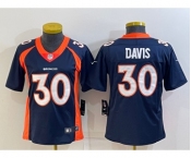 Women's Denver Broncos #30 Terrell Davis Navy Blue 2022 Vapor Untouchable Stitched NFL Nike Limited Jersey