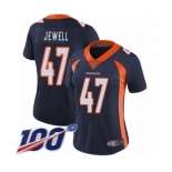 Women's Denver Broncos #47 Josey Jewell Navy Blue Alternate Vapor Untouchable Limited Player 100th Season Football Jersey