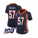 Women's Denver Broncos #57 Demarcus Walker Navy Blue Alternate Vapor Untouchable Limited Player 100th Season Football Jersey