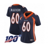 Women's Denver Broncos #60 Connor McGovern Navy Blue Alternate Vapor Untouchable Limited Player 100th Season Football Jersey