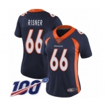 Women's Denver Broncos #66 Dalton Risner Navy Blue Alternate Vapor Untouchable Limited Player 100th Season Football Jersey