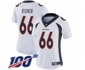 Women's Denver Broncos #66 Dalton Risner White Vapor Untouchable Limited Player 100th Season Football Jersey