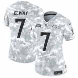 Women's Denver Broncos #7 John Elway 2024 F.U.S.E Arctic Camo Salute To Service Limited Stitched Jersey