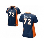 Women's Denver Broncos #72 Garett Bolles Nike Blue 2017 Draft Pick Game Jersey