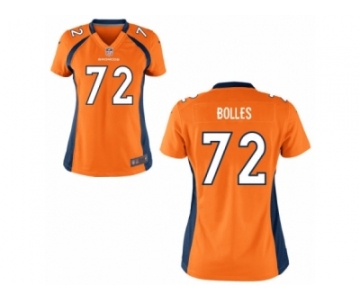 Women's Denver Broncos #72 Garett Bolles Nike Orange 2017 Draft Pick Game Jersey