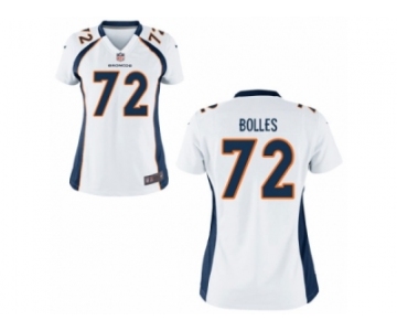 Women's Denver Broncos #72 Garett Bolles Nike White 2017 Draft Pick Game Jersey