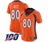 Women's Denver Broncos #80 Jake Butt Orange Team Color Vapor Untouchable Limited Player 100th Season Football Jersey