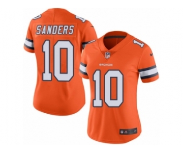 Women's Nike Denver Broncos #10 Emmanuel Sanders Limited Orange Rush NFL Jersey