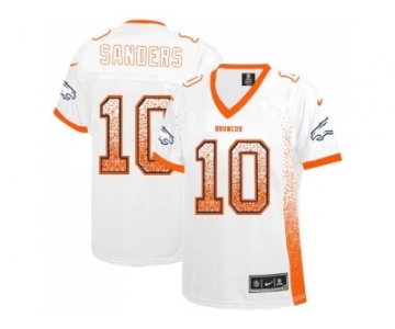 Women's Nike Denver Broncos #10 Emmanuel Sanders White Stitched NFL Elite Drift Fashion Jersey