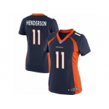 Women's Nike Denver Broncos #11 Carlos Henderson Limited Navy Blue Alternate NFL Jersey