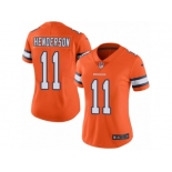 Women's Nike Denver Broncos #11 Carlos Henderson Limited Orange Rush NFL Jersey