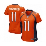 Women's Nike Denver Broncos #11 Jordan Norwood Game Orange Team Color NFL Jersey