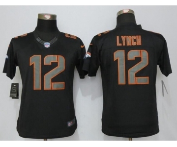 Womens Nike Denver Broncos #12 Paxton Lynch Impact Limited Black Jerseys