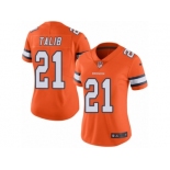 Women's Nike Denver Broncos #21 Aqib Talib Limited Orange Rush NFL Jersey