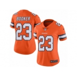 Women's Nike Denver Broncos #23 Devontae Booker Limited Orange Rush NFL Jersey