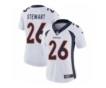 Women's Nike Denver Broncos #26 Darian Stewart Vapor Untouchable Limited White NFL Jersey