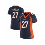 Women's Nike Denver Broncos #27 Brendan Langley Limited Navy Blue Alternate NFL Jersey