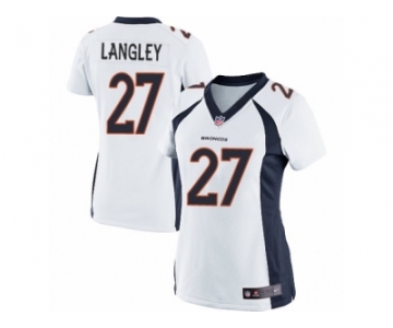 Women's Nike Denver Broncos #27 Brendan Langley Limited White NFL Jersey