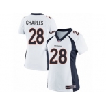 Women's Nike Denver Broncos #28 Jamaal Charles Limited White NFL Jersey