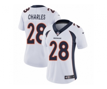 Women's Nike Denver Broncos #28 Jamaal Charles Vapor Untouchable Limited White NFL Jersey