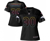 Women's Nike Denver Broncos #30 Phillip Lindsay Game Black Fashion NFL Jersey