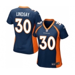 Women's Nike Denver Broncos #30 Phillip Lindsay Game Navy Blue Alternate NFL Jersey