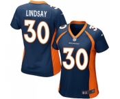 Women's Nike Denver Broncos #30 Phillip Lindsay Game Navy Blue Alternate NFL Jersey