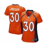 Women's Nike Denver Broncos #30 Phillip Lindsay Game Orange Team Color NFL Jersey