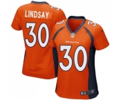 Women's Nike Denver Broncos #30 Phillip Lindsay Game Orange Team Color NFL Jersey