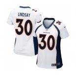 Women's Nike Denver Broncos #30 Phillip Lindsay Game White NFL Jersey