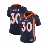 Women's Nike Denver Broncos #30 Phillip Lindsay Navy Blue Alternate Vapor Untouchable Limited Player NFL Jersey