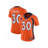 Women's Nike Denver Broncos #30 Terrell Davis Vapor Untouchable Limited Orange Team Color NFL Jersey