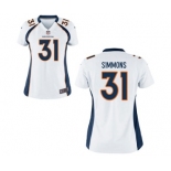 Women's Nike Denver Broncos #31 Justin Simmons White NFL Jersey