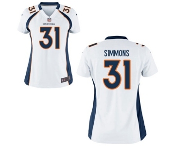 Women's Nike Denver Broncos #31 Justin Simmons White NFL Jersey