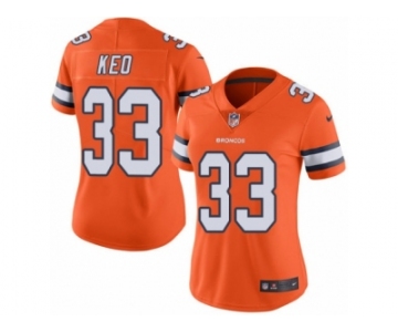 Women's Nike Denver Broncos #33 Shiloh Keo Limited Orange Rush NFL Jersey