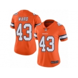 Women's Nike Denver Broncos #43 T.J. Ward Limited Orange Rush NFL Jersey