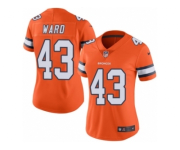 Women's Nike Denver Broncos #43 T.J. Ward Limited Orange Rush NFL Jersey