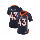 Women's Nike Denver Broncos #43 T.J. Ward Vapor Untouchable Limited Navy Blue Alternate NFL Jersey