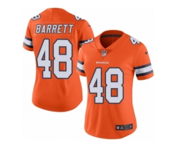 Women's Nike Denver Broncos #48 Shaquil Barrett Limited Orange Rush NFL Jersey