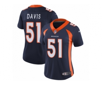 Women's Nike Denver Broncos #51 Todd Davis Vapor Untouchable Limited Navy Blue Alternate NFL Jersey