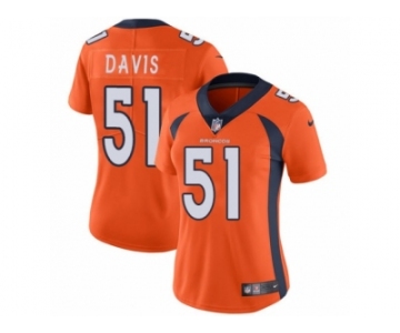 Women's Nike Denver Broncos #51 Todd Davis Vapor Untouchable Limited Orange Team Color NFL Jersey