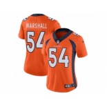 Women's Nike Denver Broncos #54 Brandon Marshall Vapor Untouchable Limited Orange Team Color NFL Jersey