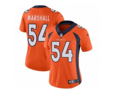 Women's Nike Denver Broncos #54 Brandon Marshall Vapor Untouchable Limited Orange Team Color NFL Jersey