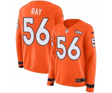 Women's Nike Denver Broncos #56 Shane Ray Limited Orange Therma Long Sleeve NFL Jersey