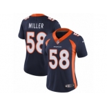 Women's Nike Denver Broncos #58 Von Miller Vapor Untouchable Limited Navy Blue Alternate NFL Jersey