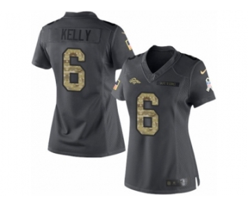 Women's Nike Denver Broncos #6 Chad Kelly Limited Black 2016 Salute to Service NFL Jersey