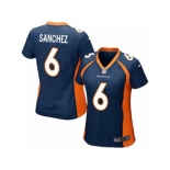 Women's Nike Denver Broncos #6 Mark Sanchez Blue Alternate Stitched NFL New Elite Jersey